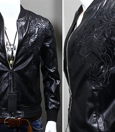 市场上装-皮衣-时尚男装皮衣