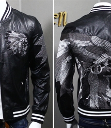 市场上装-皮衣-时尚男装皮衣