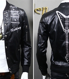 市场上装-皮衣-时尚男装皮衣