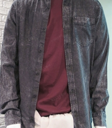 市场上装-衬衫-（实拍）休闲男装衬衫