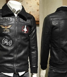 市场上装-皮衣-时尚男装皮衣