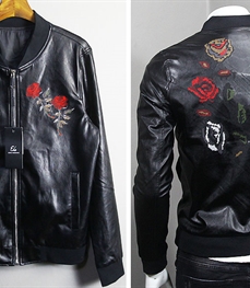 市场上装-皮衣-时尚男装皮衣