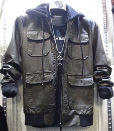 市场上装-皮衣-（实拍）时尚男装皮衣