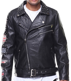 市场上装-皮衣-时尚男装皮衣