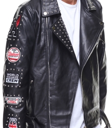 市场上装-皮衣-时尚男装皮衣