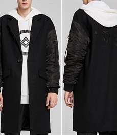 市场上装-中长外套-时尚男装中长外套