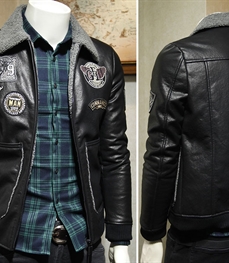市场上装-皮衣-时尚男装皮衣
