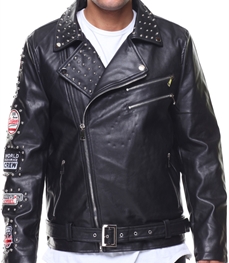 市场上装-皮衣-时尚男装皮衣