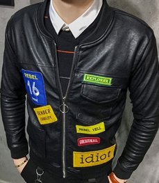 市场上装-皮衣-时尚男装皮衣