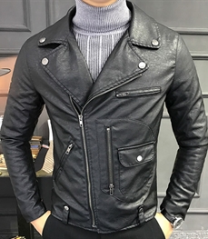 市场上装-皮衣-时尚男装皮衣