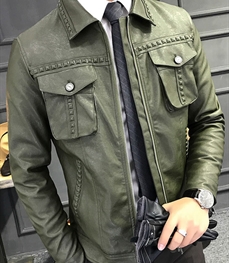 市场上装-皮衣-时尚男装皮衣