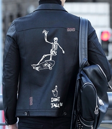 市场上装-皮衣-时尚男装皮衣