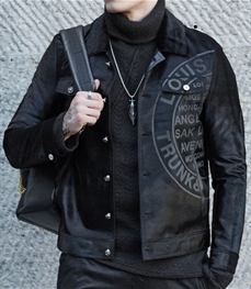 市场上装-皮衣-时尚男装皮衣