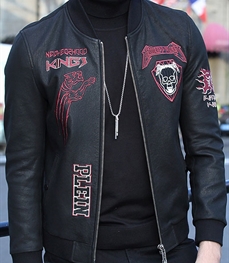 市场上装-皮衣-时尚男装皮衣