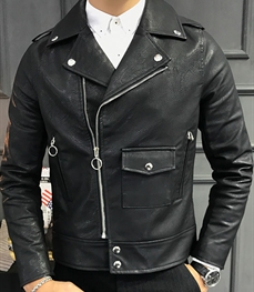 市场上装-皮衣-时尚男装皮衣