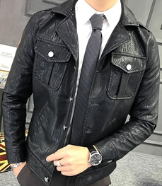 市场上装-皮衣-时尚男装皮衣