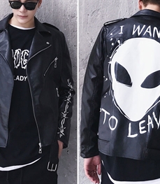 市场上装-皮衣-时尚男装皮衣