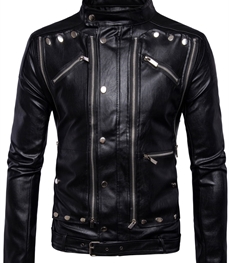 市场上装-皮衣-时尚男装皮衣