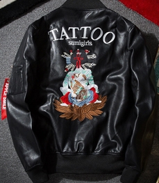 市场上装-皮衣-时尚男装皮衣