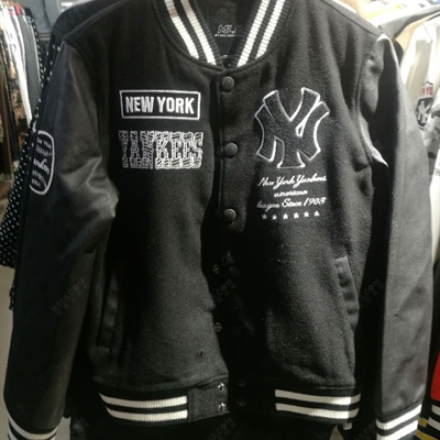 运动品牌-外套-【实拍】男运动棒球服