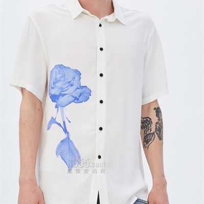 设计师品牌-短袖-微潮短袖衬衫