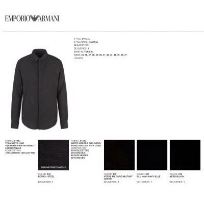 2020秋冬_Emporio Armani_衬衫_欧洲大牌资料