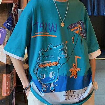 市场上装-T恤-微潮T恤