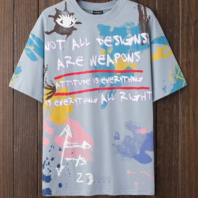 市场上装-T恤-微潮T恤