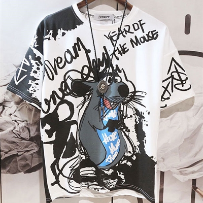 市场上装-T恤-微潮T恤