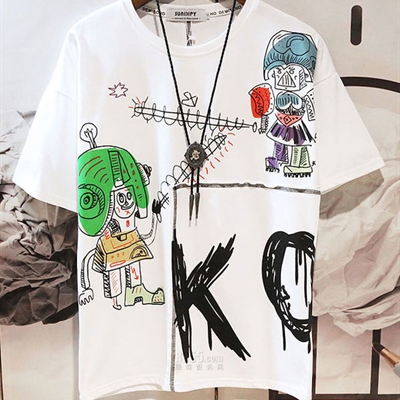 市场上装-T恤-微潮T恤