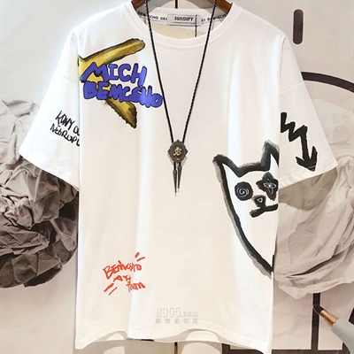 市场上装-T恤-微潮T恤