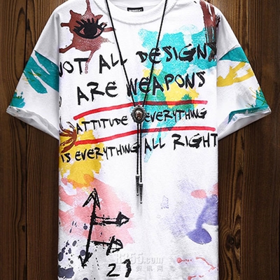 市场上装-T恤-微潮T恤