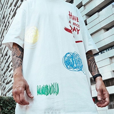 市场上装-T恤-微潮T恤