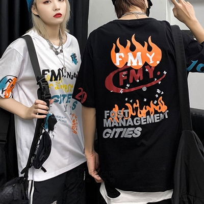 市场上装-T恤-微潮T恤