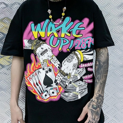 市场上装-T恤-微潮T恤