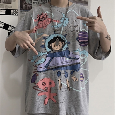 市场上装-T恤-微潮T恤