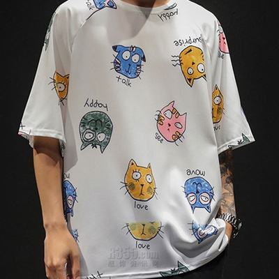 市场上装-T恤-微潮T恤