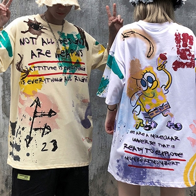 市场上装-T恤-微潮T恤