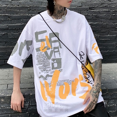 市场上装-T恤-微潮T恤