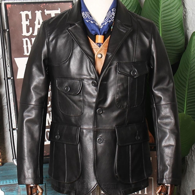 市场上装-皮衣-外贸商务皮衣