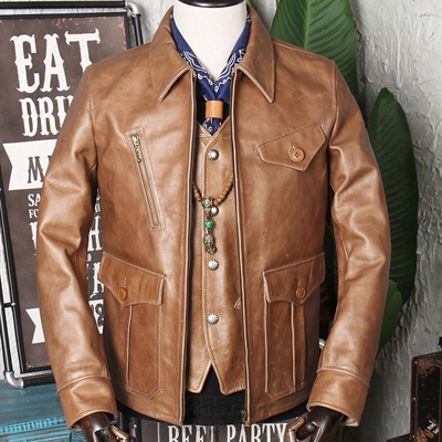 市场上装-皮衣-外贸商务皮衣