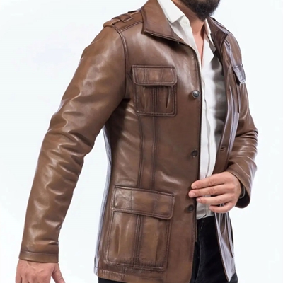 市场上装-皮衣-外贸商务皮衣