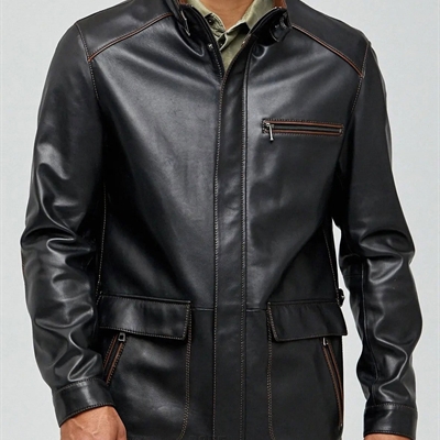 市场上装-皮衣-外贸商务皮衣