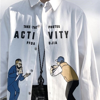 市场上装-衬衫-微潮衬衫