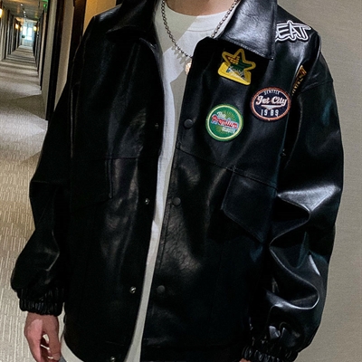 市场上装-皮衣-微潮皮衣