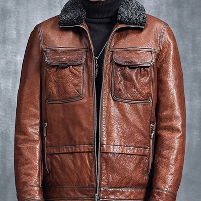 市场上装-皮衣-商务皮衣