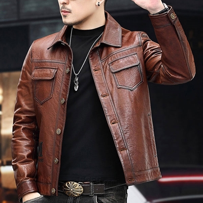 市场上装-皮衣-商务皮衣