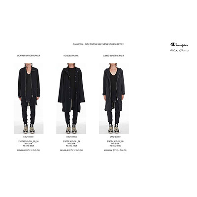 2021春夏_Championx RickOwens_欧洲大牌资料