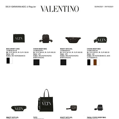 2021春夏_Valentino 配件_欧洲大牌资料