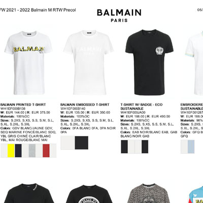 2021秋冬_Balmain 服装_欧洲大牌资料